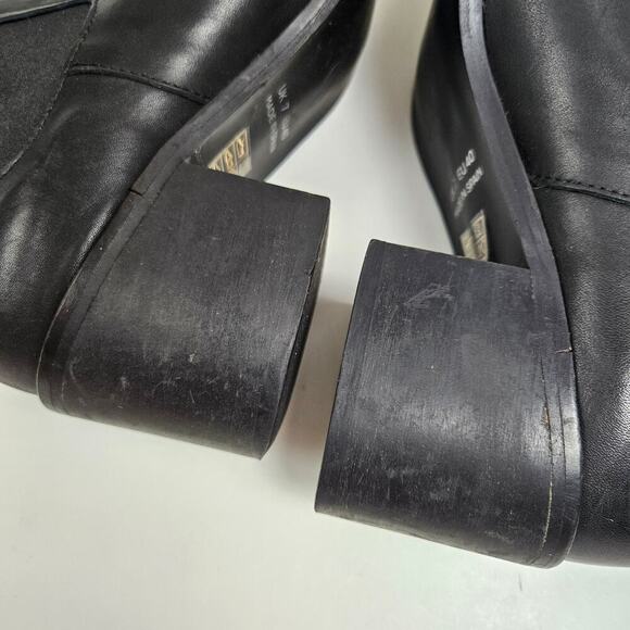 Asos Depp Block Heel Chelsea‎ Boot Leather 40 9 Black - Picture 11 of 14